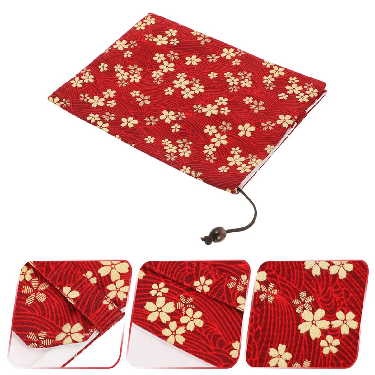 VILLCASE 5 Piezas tapa del libro funda de libro con estilo protector de libro para estudiante libros decorativos book cover estuches para libros exquisita portada de libro tela rojo