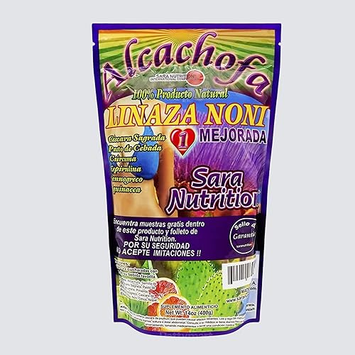 Miniatura 2 de Alcachofa Linaza NoniAlcachoke Linaza Noni - Semilla de lino Noni por Sara-Nutrition - 14 oz en polvo