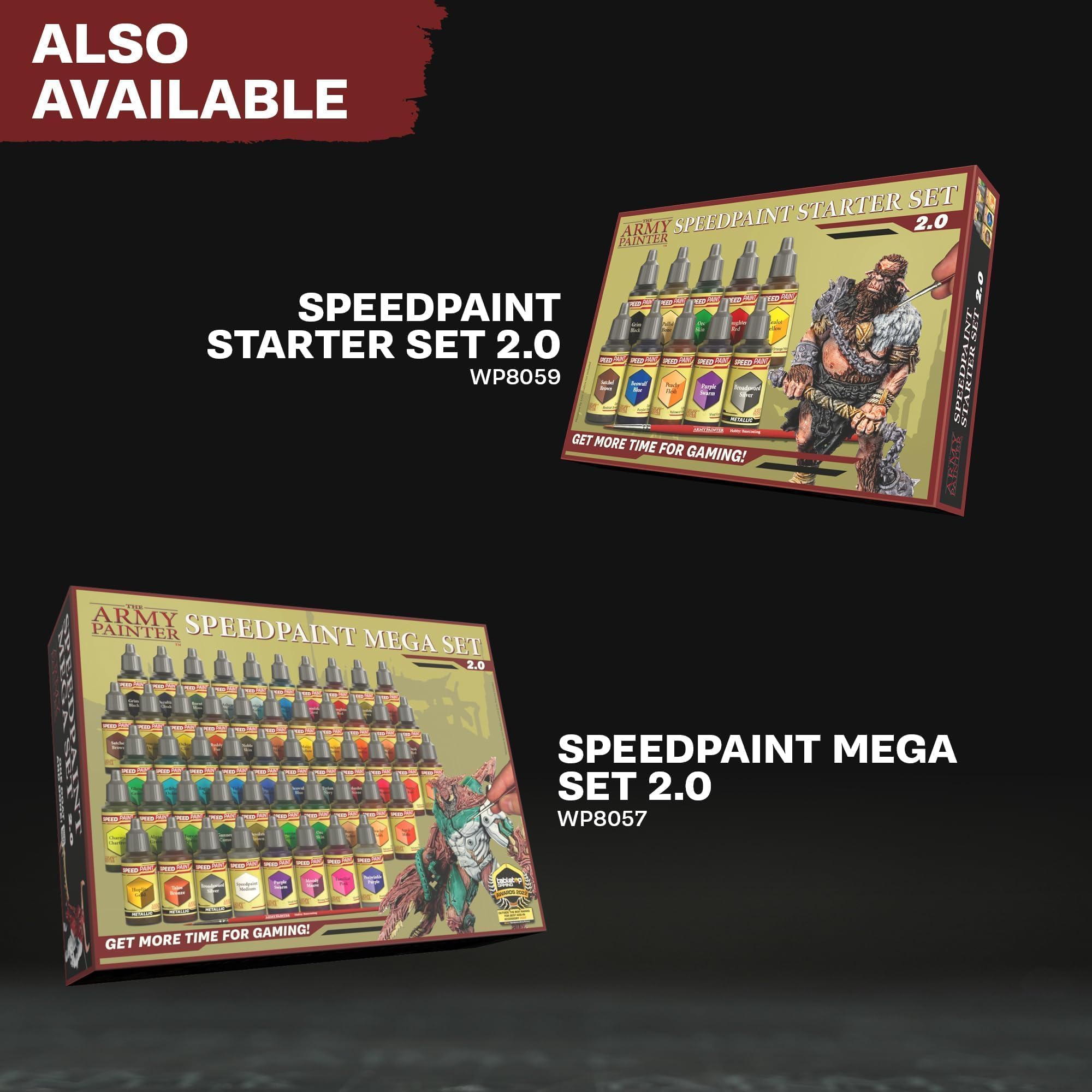 The Army Painter, Speedpaint Marker Starter Set, 10 x 6 ml Speedpaint 2.0 Marker, 9 Contrast-Farbstifte & 1 metallischer Acrylfarbstift, inkl. 10 Ersatzspitzen für DnD & Warhammer