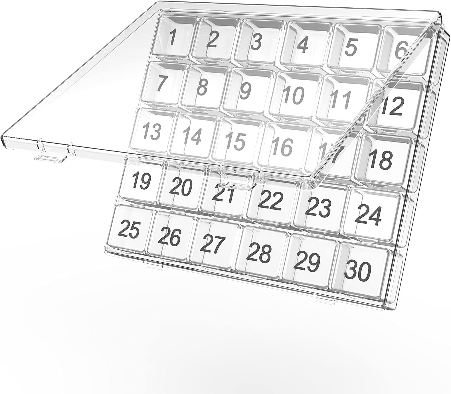 Monthly Pill Organizer Once a Day - 30 Day Pill Organizer Box - Easy to Open - Large Compartments Portable Case for Travel, Month Pill Cases Medicine Organizer for Vitamin