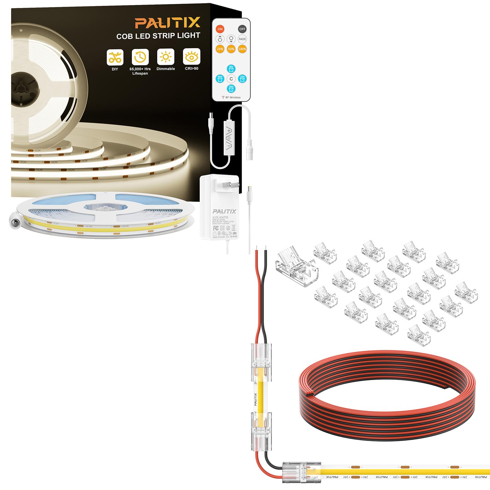 Pautix Cob Led Strip Lights 4000K