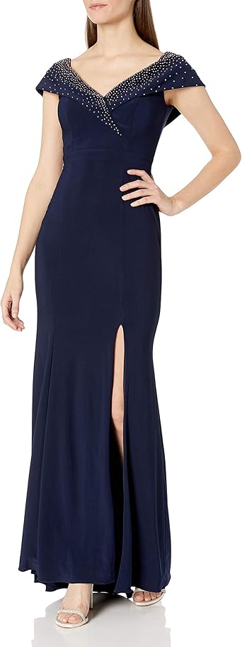xscape dresses navy blue