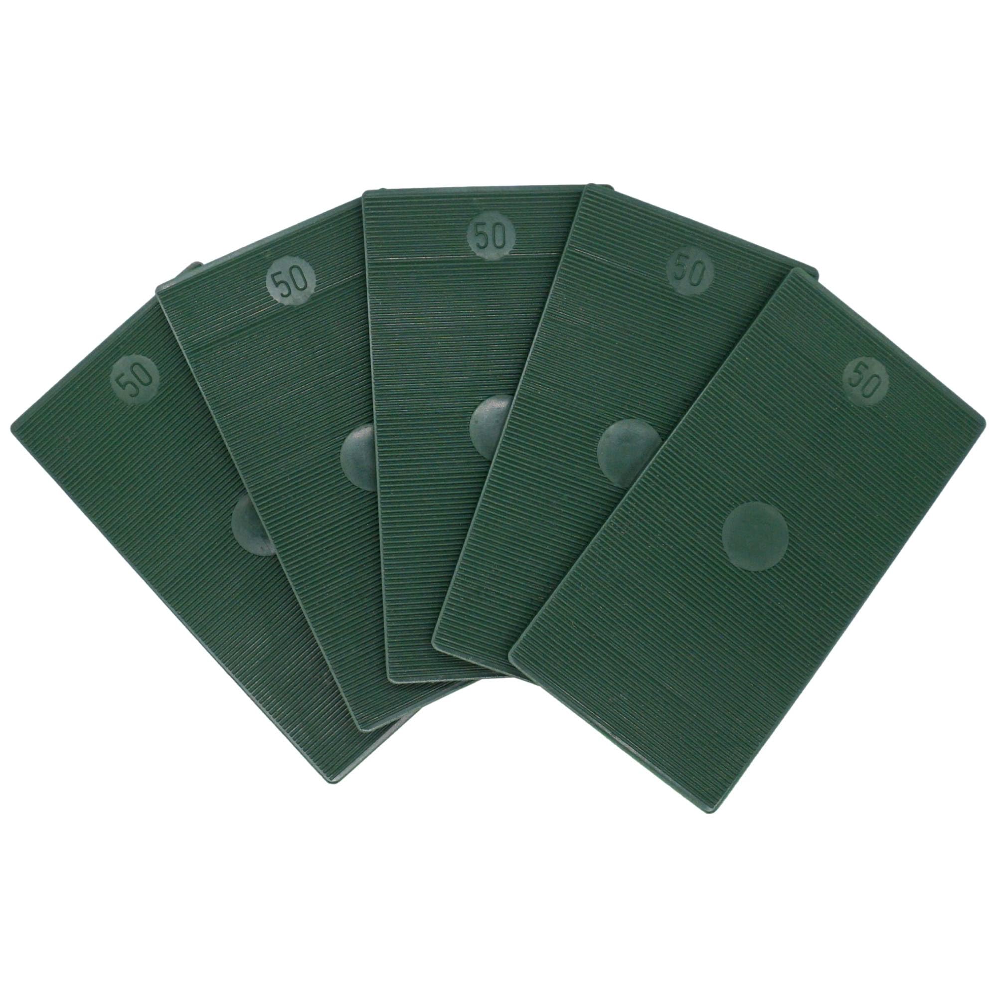 SKIR'CO (20 pcs) Plastic Flat Shims 5 mm, Glazing Packers 50 x 100 mm, Frame Spacers, Door and Window Frame Packers