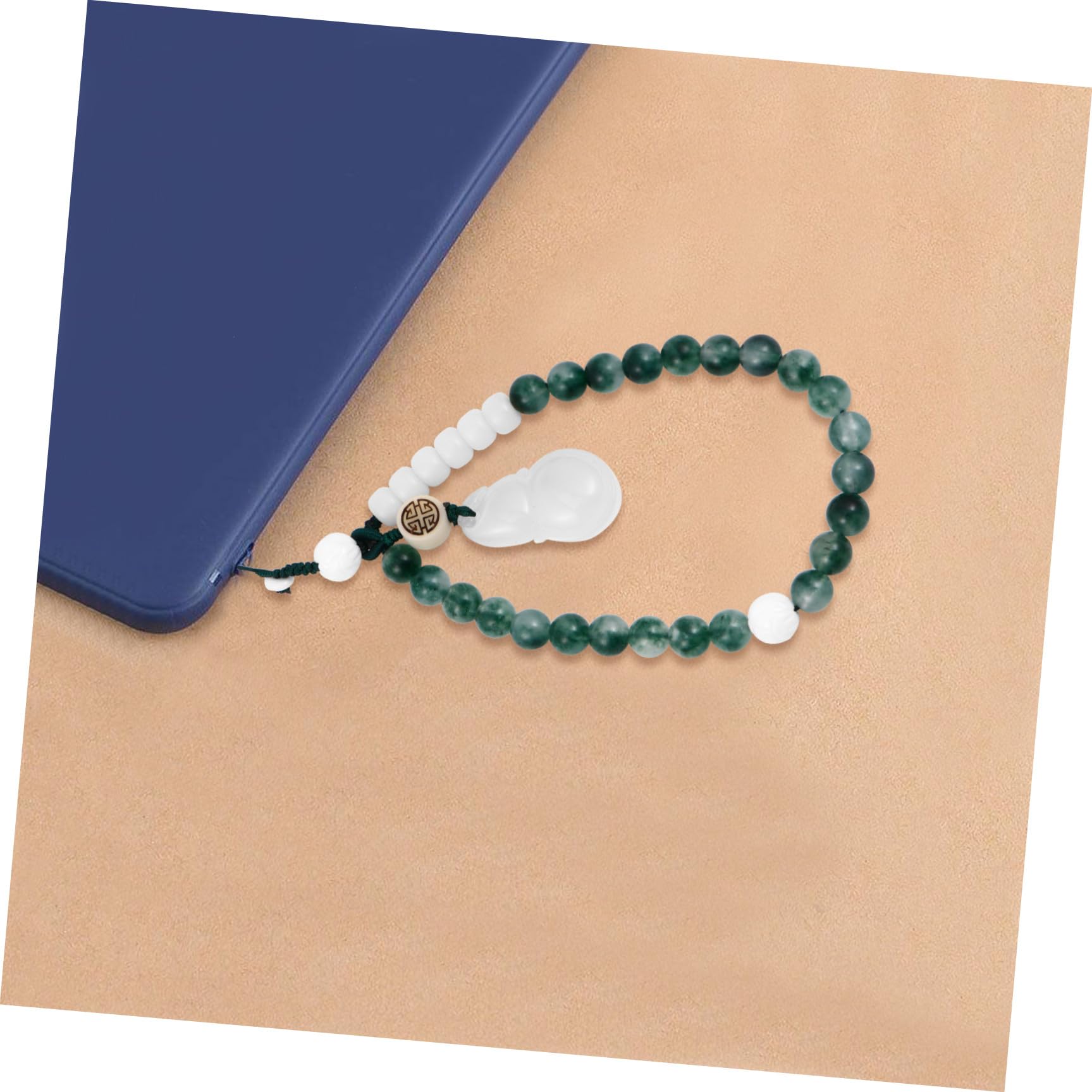 BESTonZON 3 Piezas Cadena De Teléfono Móvil De Jade Cordón De Teléfono Cable De Encanto Del Teléfono Cordón De Tarjeta De Identificación Soporte Para Teléfono Móvil Llave Ágata Calcedonia