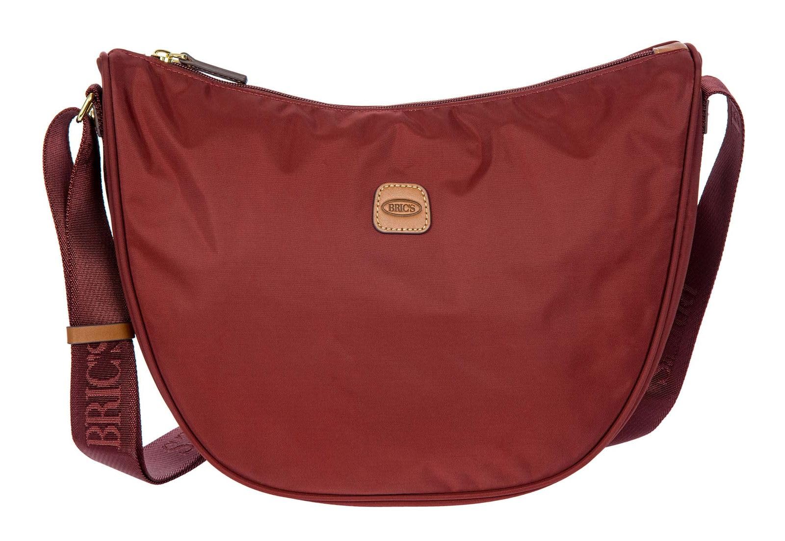 Bolso de hombro Bric's X-Bag en nailon burdeos funcional 6