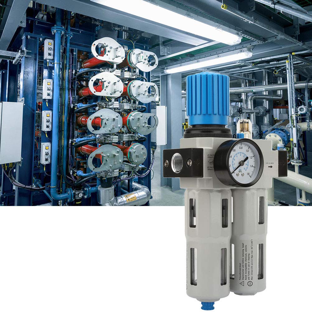 FRC 1/2 MIDI G1/2 Filtro compressore d'aria Separatore olio/acqua Costruzione in lega di alluminio ad alta pressione con manometro regolatore per sistemi pneumatici industr