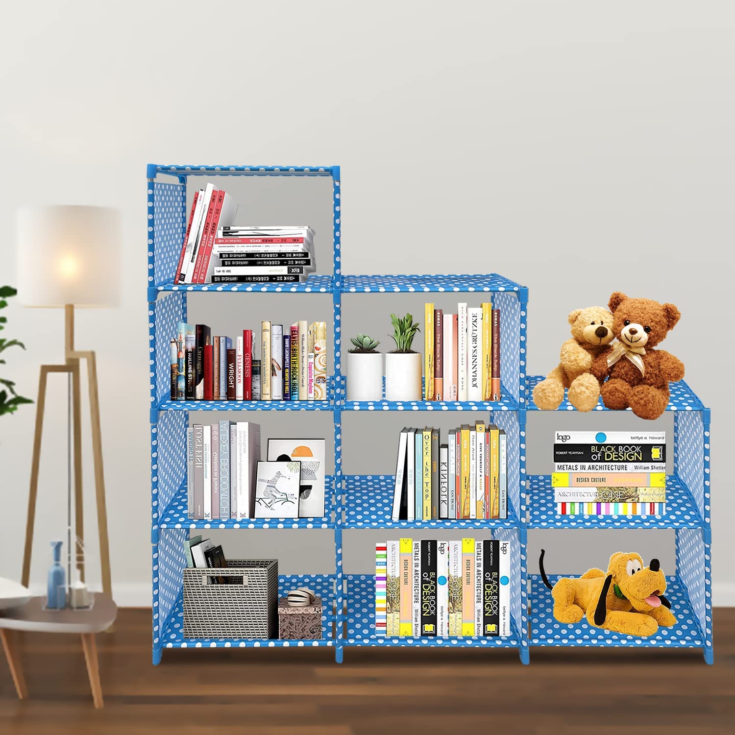 VIKNORT 12-Layer Multipurpose Open Bookself,Bookshelves/Kids Book
