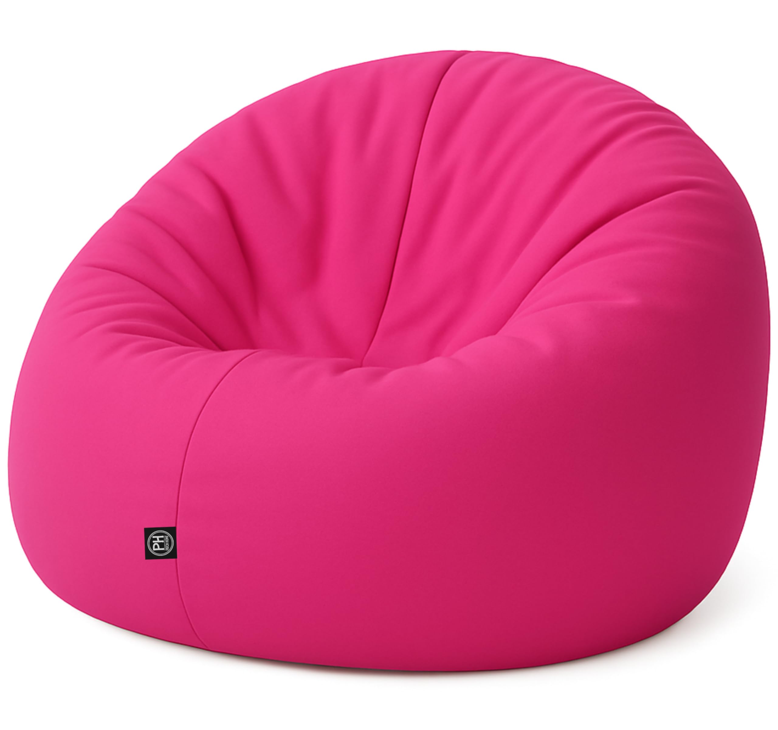 Patchhome 2 in 1 Function Bean Bag Seat Cushion 145 cm Diameter 420 Litres in 25 Colours and 3 Different Sizes Ready Filled Pink