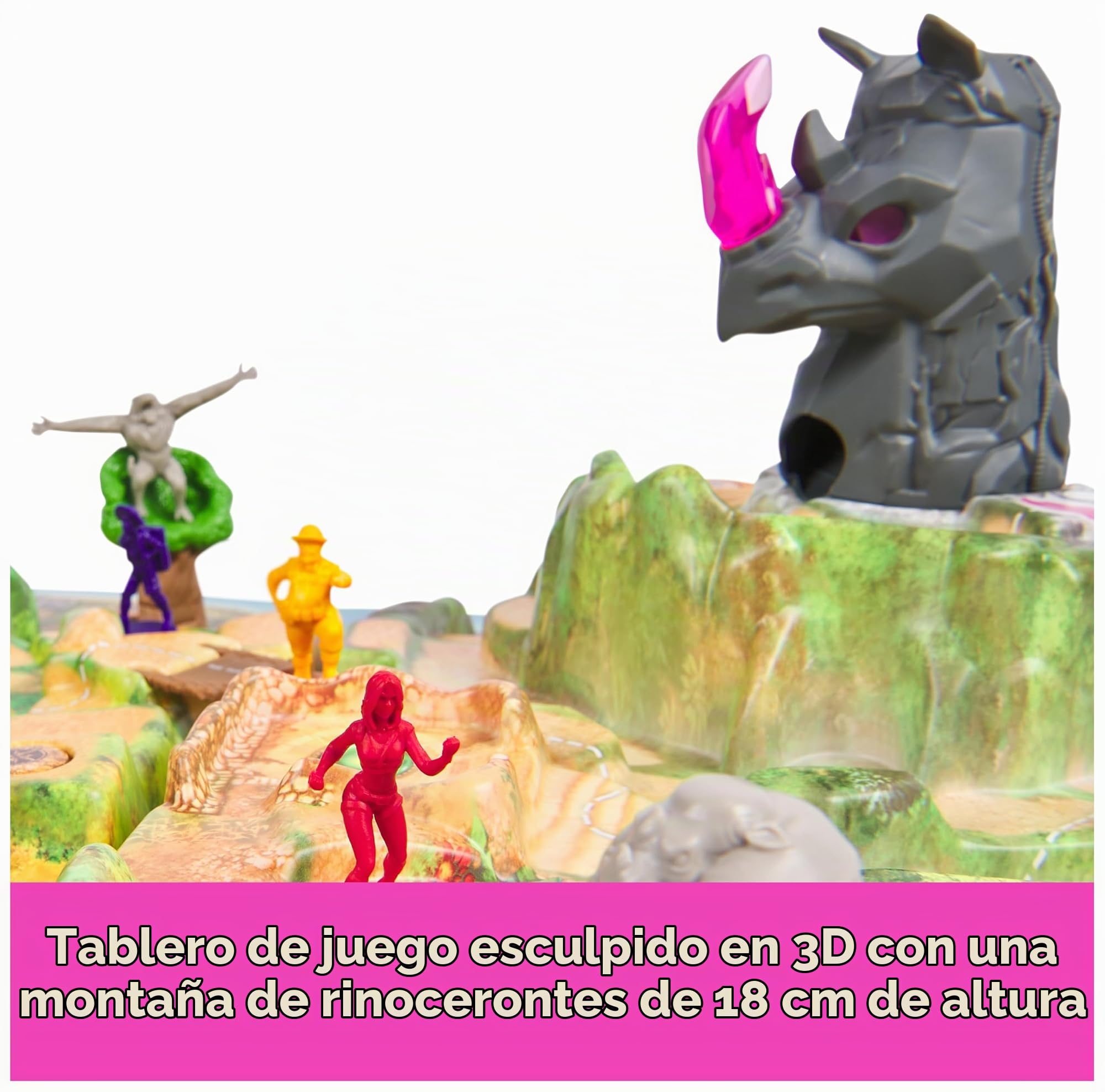 Jumanji Estampida, Juego de Mesa colaborativo, Juego de Aventuras en 3D basado en la película de acción y Comedia, Noche de Juegos en Familia para Adultos y niños a Partir de 8 años