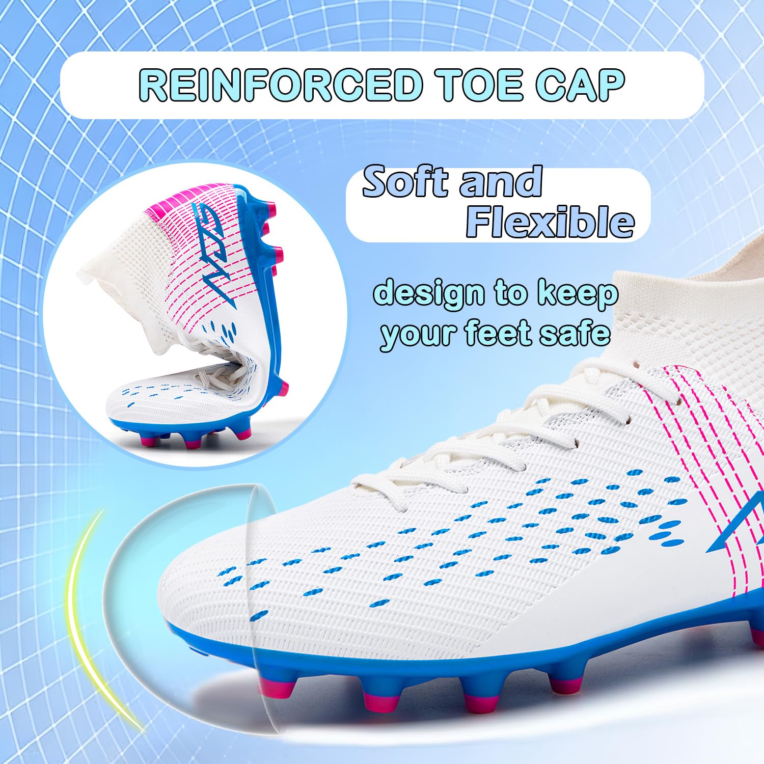 Fußballschuhe Herren High Top Professionelle Fussballschuhe Jugendliche Athletics Trainingsschuhe Outdoor Sport Kunstrasen Football Schuhe Fußball Stiefel Unisex