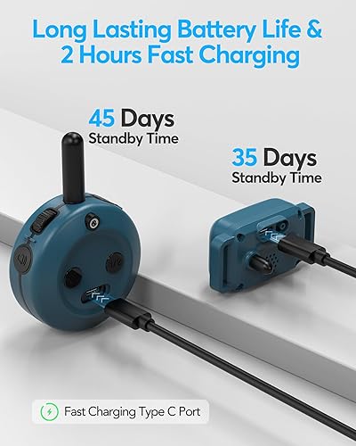 Miniatura 8 de Jugbow Collar de choque para perro, collar de entrenamiento de perro de 34 millas con control remoto para perros grandes, medianos y pequeños,