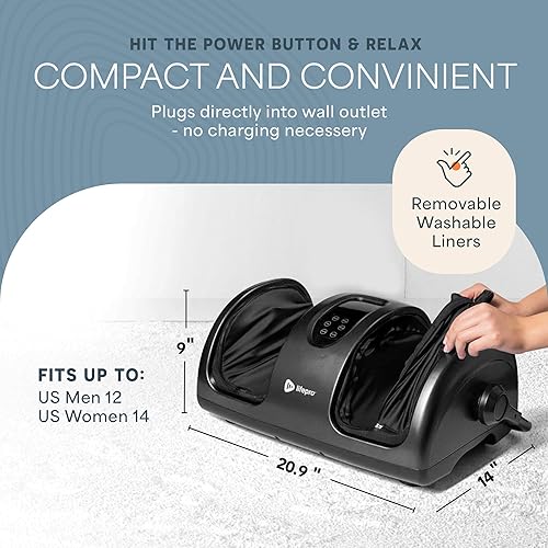 Miniatura 2 de LifePro Shiatsu Masajeador de pies con calor, masajeador de pies con calor para fascitis plantar, control remoto, amasamiento profundo para piernas,