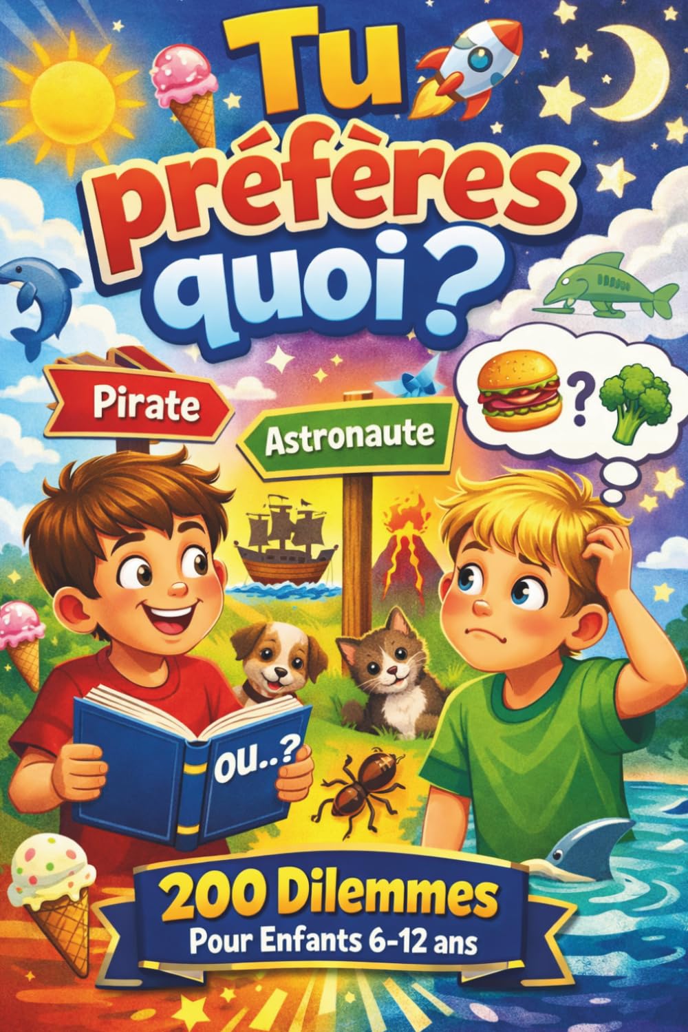 Tu préfères quoi ?: 200 dilemmes hilarants et surprenants pour enfants (6-12 ans) | Jeu amusant pour rire, réfléchir et partager en famille ou entre amis
