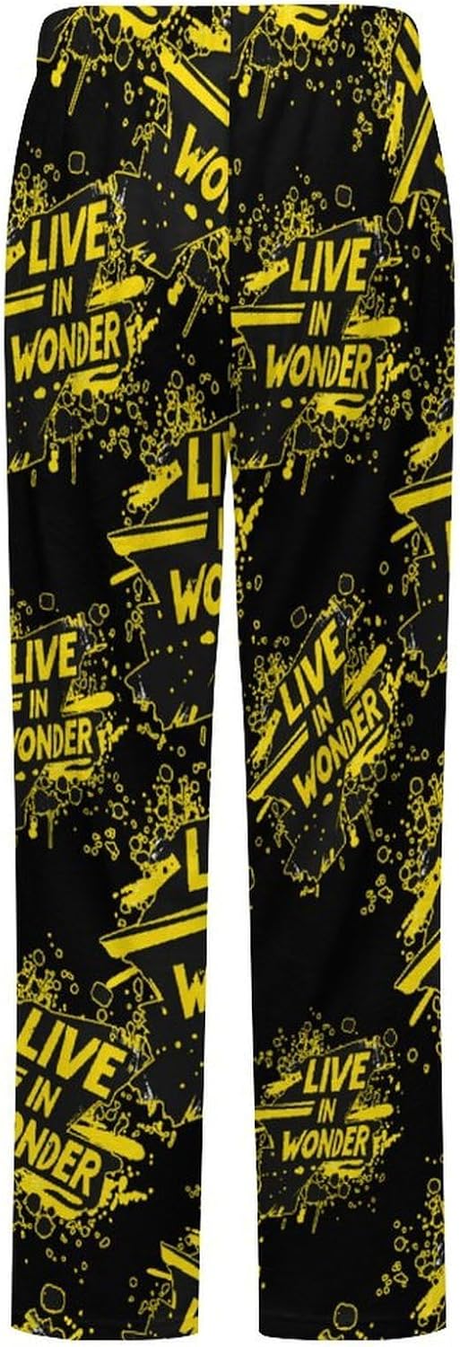 Live in Wonder Pajama Pants Women Flannel Lounge Sleep Bottoms PJ Sleepwear