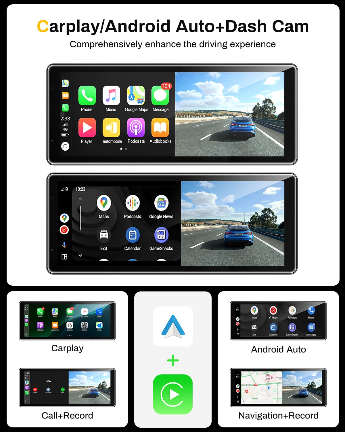 Amazon.com: Carplay Screen for Car,8.1