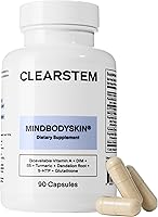 Vista 1 de CLEARSTEM - MINDBODYSKIN Suplemento hormonal para el acné (5-HTP) - Suplemento DIM natural - Vitaminas para el cuidado de la piel - Equilibrio