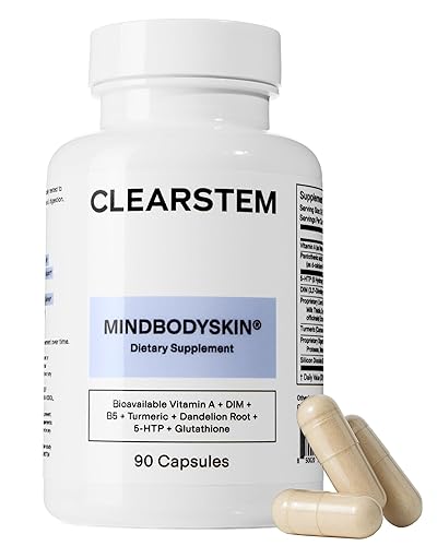 CLEARSTEM - MINDBODYSKIN Hormonal Acne Supplement (5-HTP) - Natural DIM