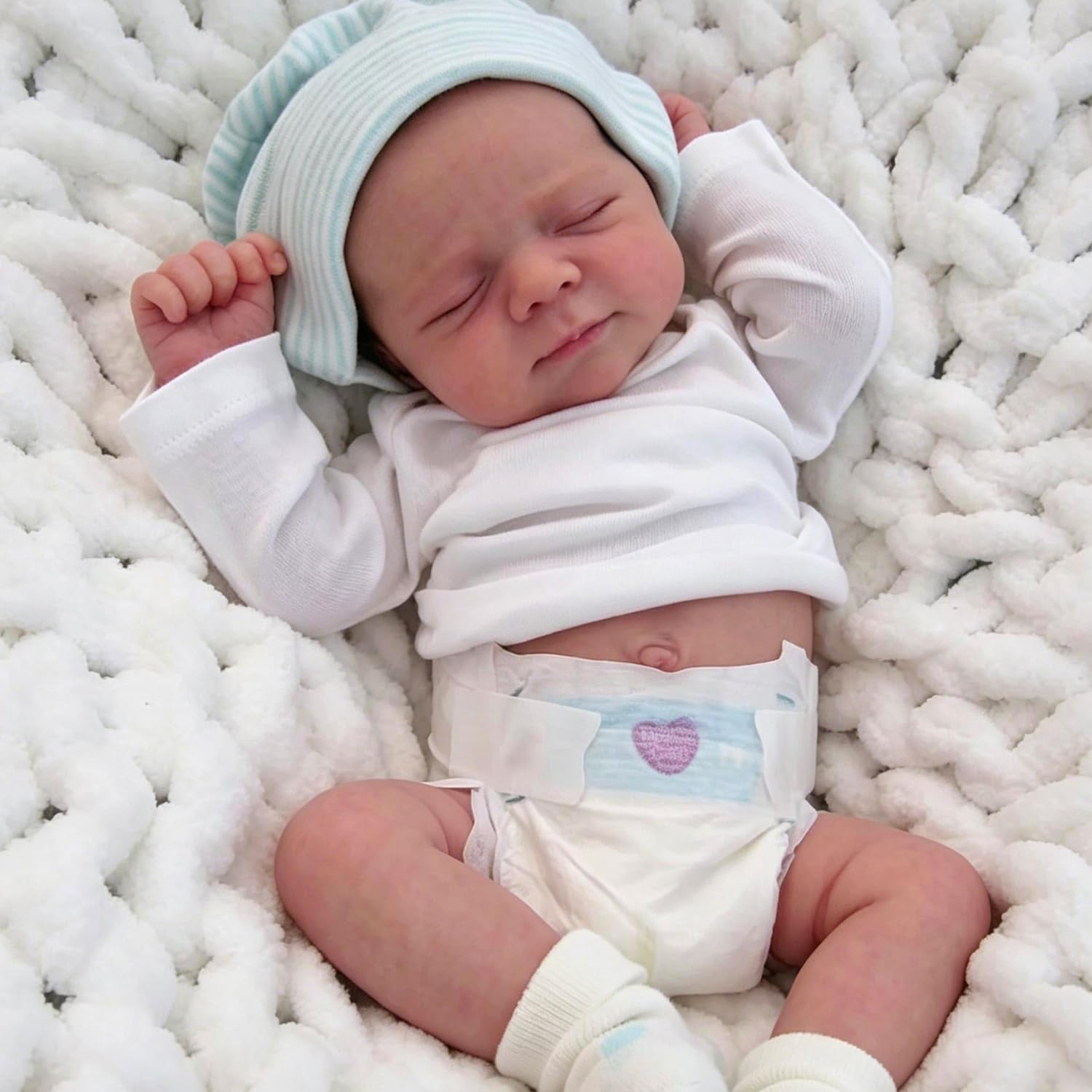 Anano Reborn Baby Vollvinyl Lebensecht, Reborn Baby Junge 45cm Reborns Puppe Lebensecht Wie Echtes Vinyl Babys Babypuppen Wie Echt Waschbar