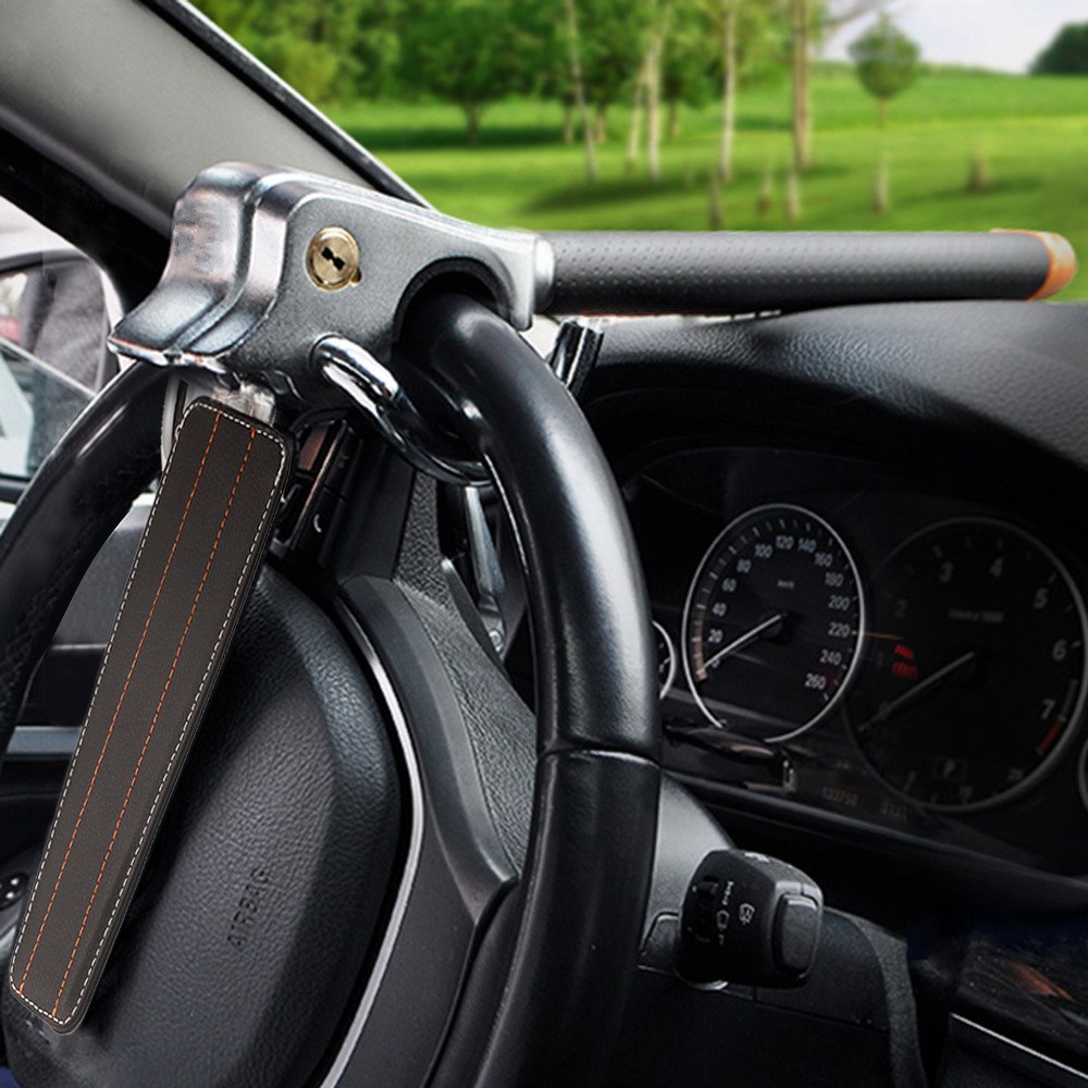 Verrou de volant de voiture, dispositifs de verrouillage antivol avec marteau de sécurité, ajustement universel pour voitures, camions légers, camionnettes et SUV