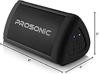 Vista 11 de Prosonic BT3 - Altavoz Bluetooth inalámbrico portátil con sonido estéreo de 10 W y refuerzo de graves - Sonido rico y graves intensos - Bluetooth