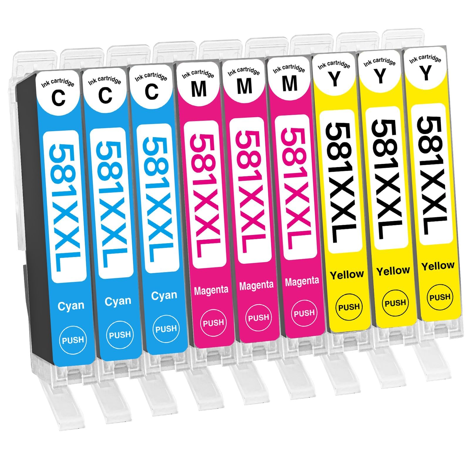 SANCTink 581 XXL CLI-581XXL Multipack Patronen für Canon 581XXL Druckerpatronen Kompatibel mit Canon TS6350 TR8550 TS6150 TS705 TS9550 TS8150 TS6351 TS8150 TS8151 TS8250 (3C/3M/3Y)
