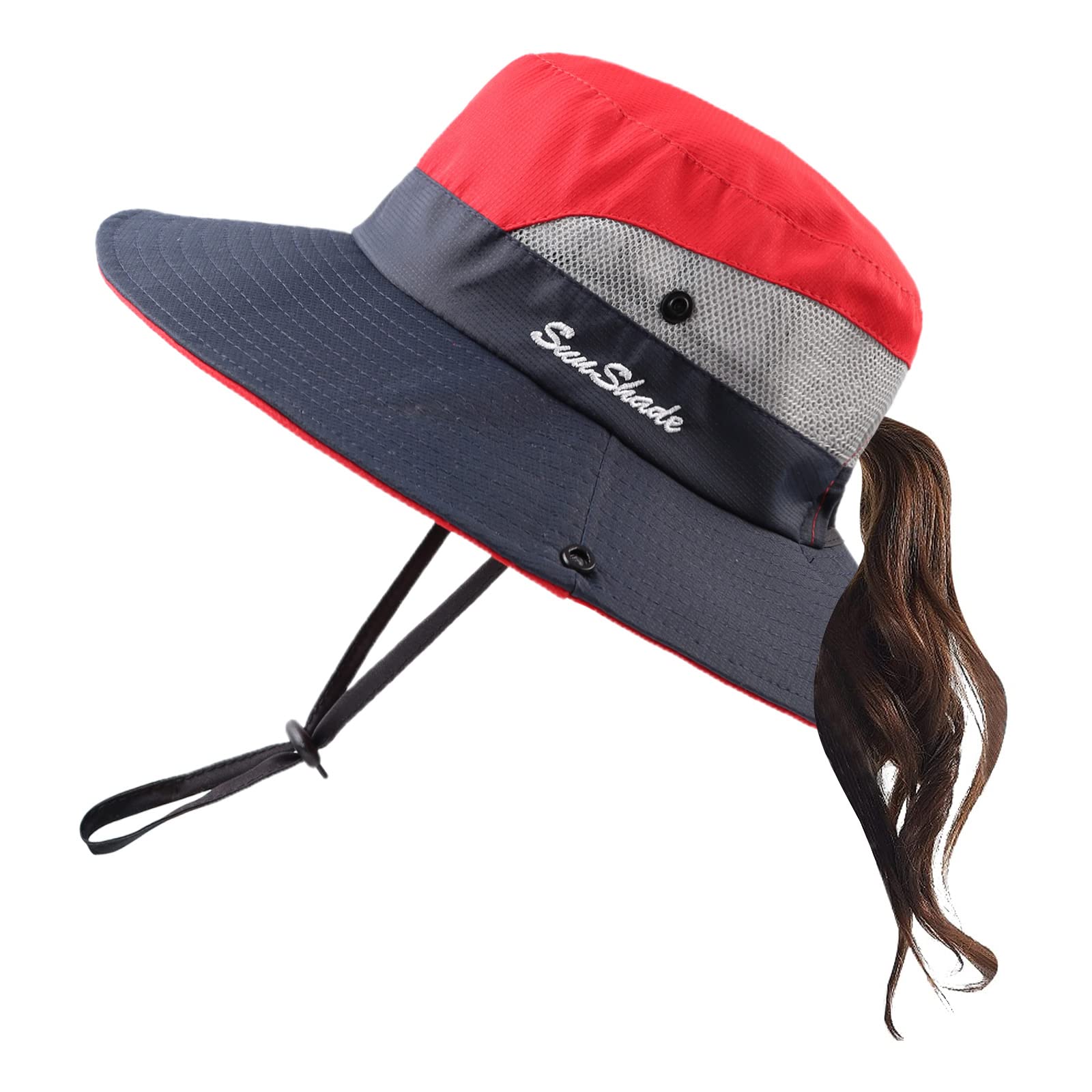 Pesaat Sombrero Mujer Verano Gorra Niña Sombrero de Pesca con Protección UV de ala Ancha Impermeable para Jardinería Viaje Senderismo Pesca