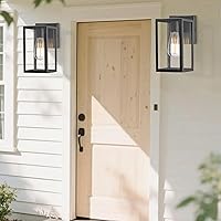 Vista 5 de Bestshared Aplique de pared para exteriores, accesorio de iluminación de pared exterior, luz de montaje en porche al aire libre, lámpara de linterna