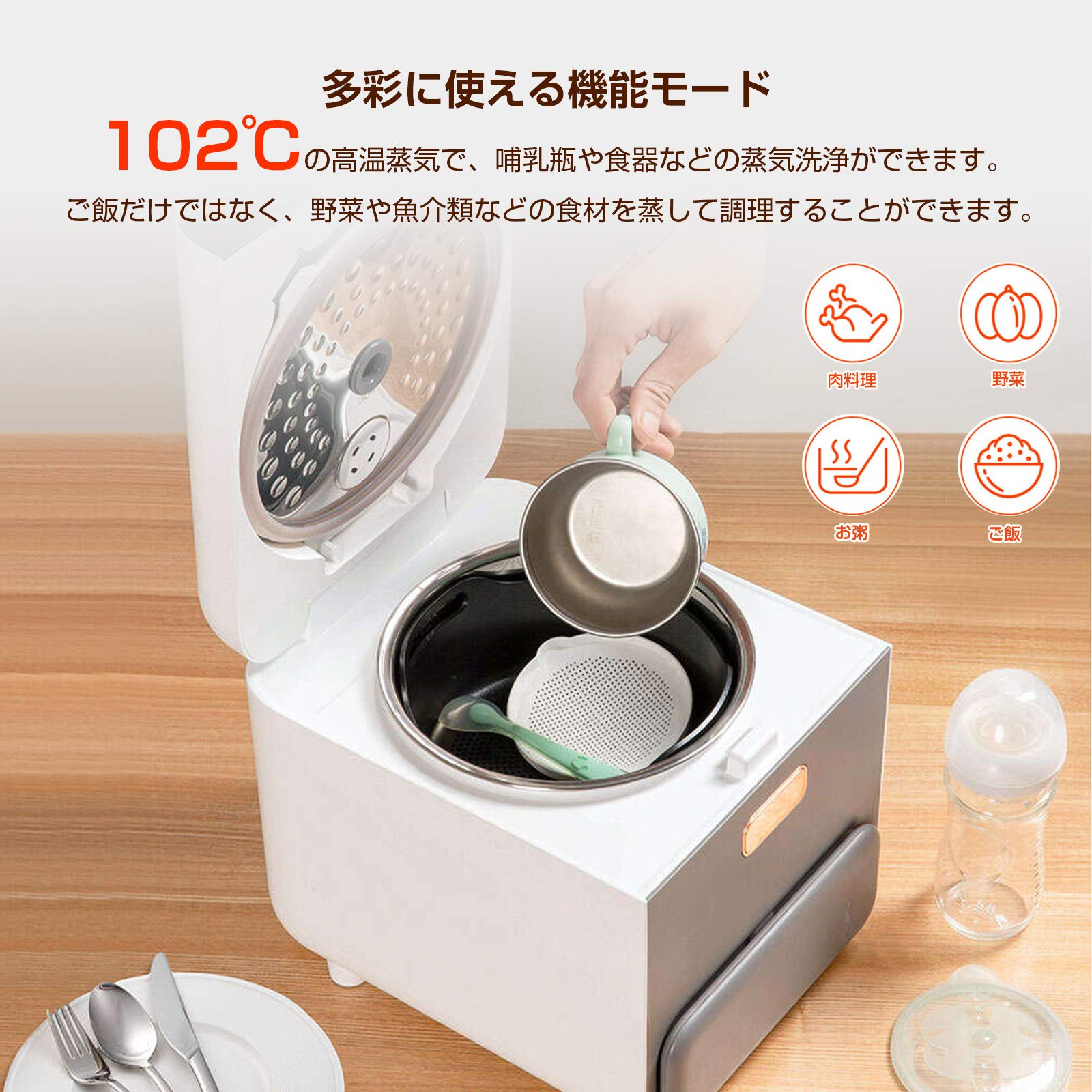 Amazon | ZHENMI（シェンミ）炊飯器 3合 最大44％糖質オフ 糖質カット 