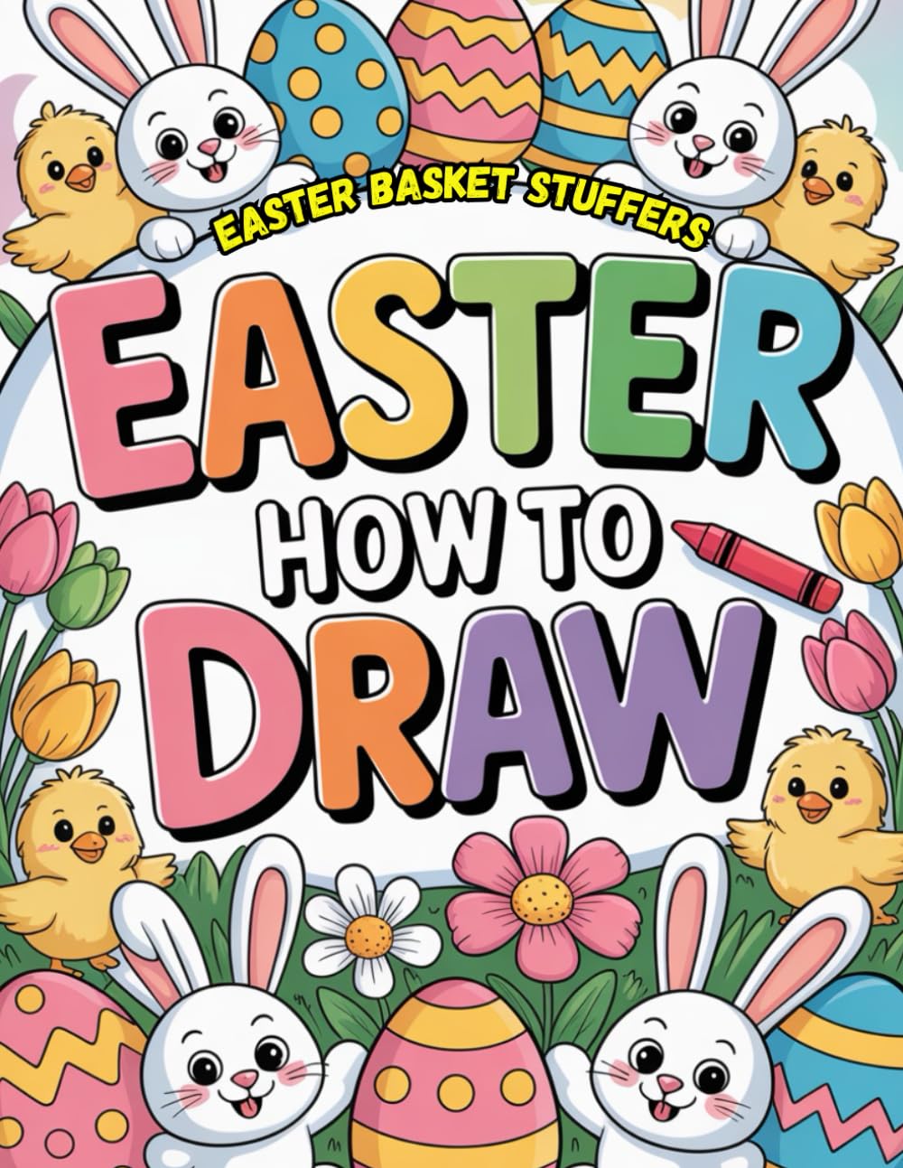Easter Basket Stuffers: How to Draw: 50 Fun & Cute Drawings with Eggs, Bunnies and More, Gift Idea for Kids