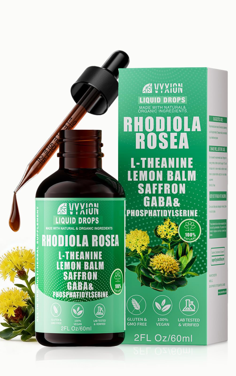 Amazon.com: Vyxion Rhodiola Rosea Tincture, Supports Mood, Calm