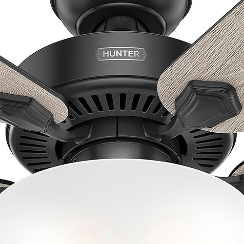Miniatura 9 de Hunter Fan Company, 51738 Swanson Ventilador de techo negro mate de 52 pulgadas con kit de luz LED y cadena de tracción