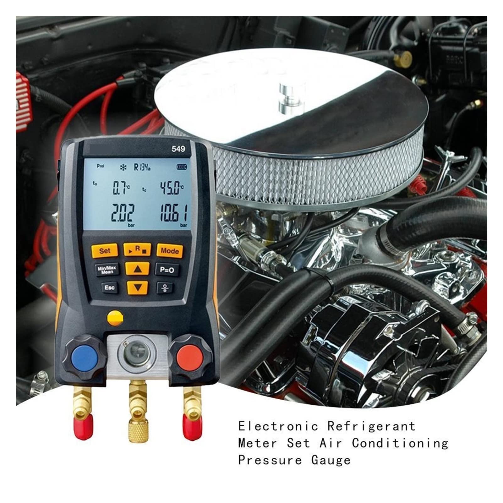 Digital Manifold Gauge Refrigeration Air Pressure Gauge For Refrigerant Manifold Gauge Set(B)