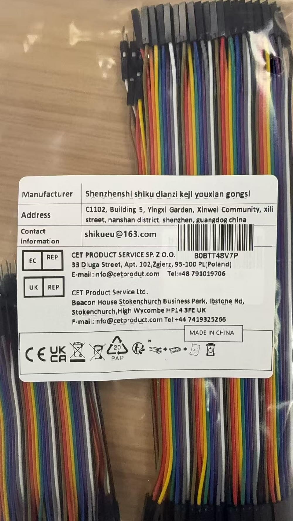 240pcs 10cm+20cm Breadboard Jumper Wires 2 * 40 pezzi da M/F Maschio a Femmina, 2 * 40 pezzi da Maschio a Maschio, 2 * 40 pezzi da Femmina a Femmina per Arduino Raspberry Pi