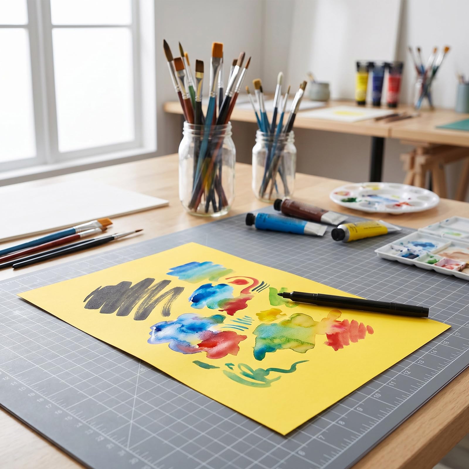 DIYEAH 150 Unidades Papel de Cartón Amarillo Doble Cara Resistente al Desgarro Compatible con Varios Bolígrafos para Manualidades Escolares y Hogar