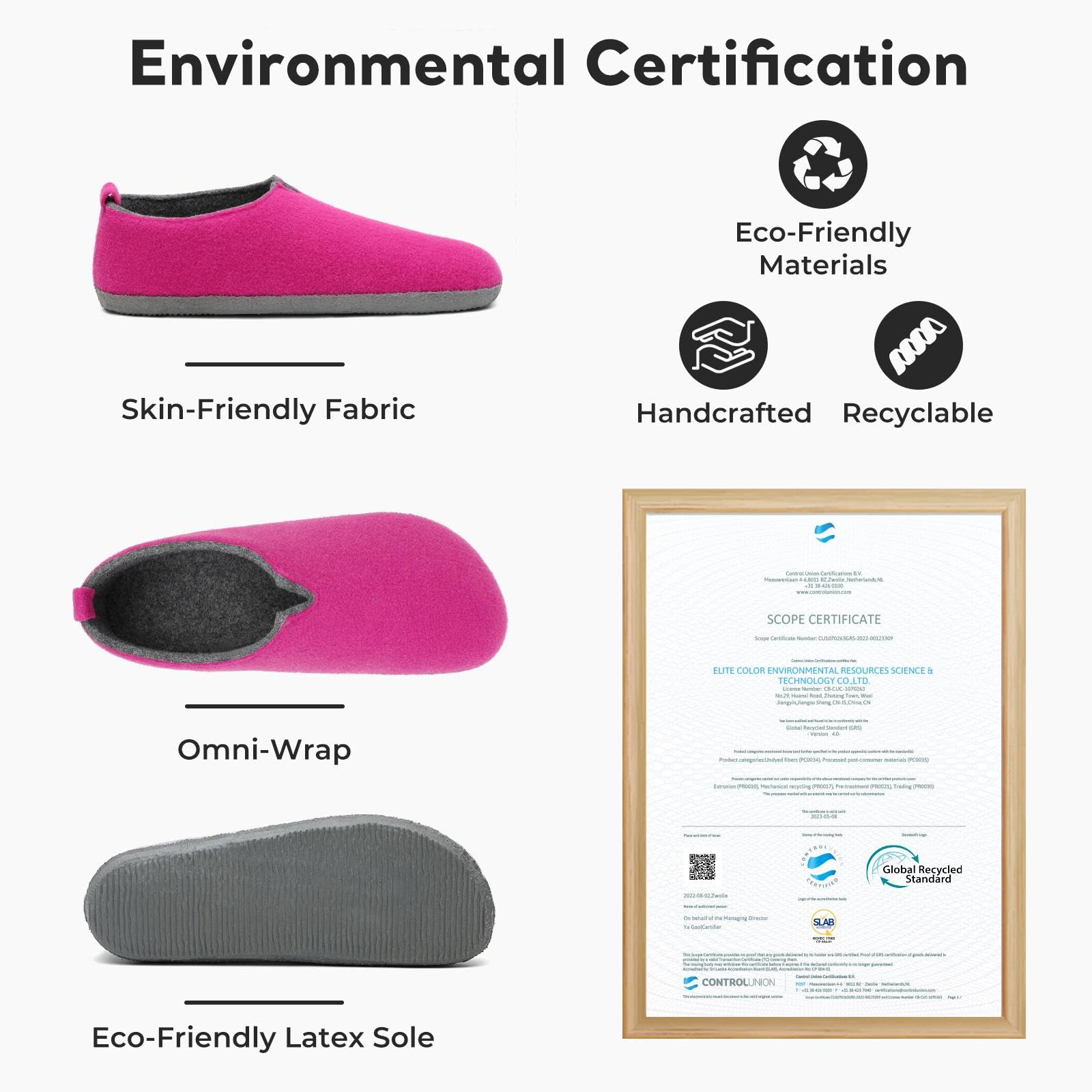 Mishansha Unisex Pantofole Invernali Feltro Ciabatte Comode con Suole in Lattice per Uomo Donna Gr.36-47