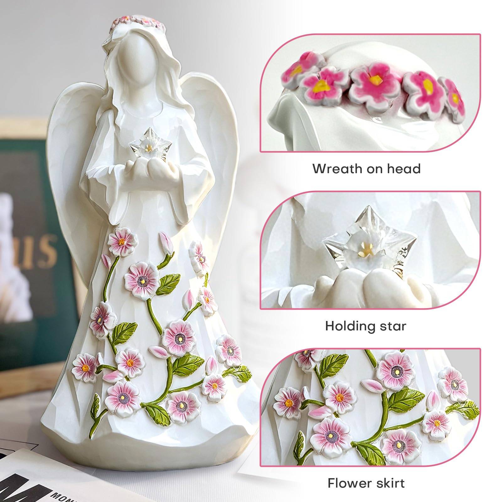 Amazon.com: LEGIFO Guardian Angel Figurines with Light Star