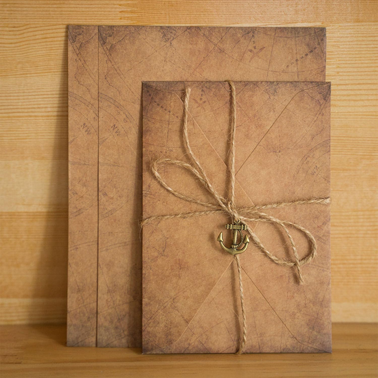 Set di Cancelleria Vintage - 12 Insiemi di Carta da Lettere e Buste, Kit per Scrivere (5 Stili)