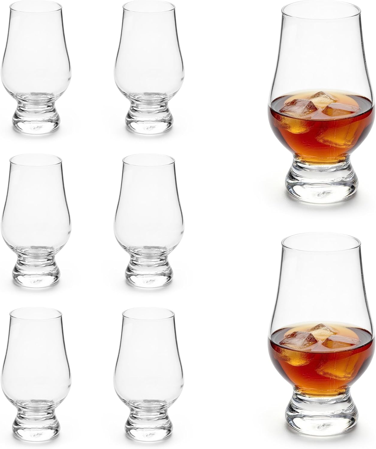 Premium 6.76 OZ Scotch Glasses, Old Fashioned Whiskey Glass/Style Glassware for Bourbon/Rum/Bar Tumbler, Premium Whiskey Gifts for Men, Clear