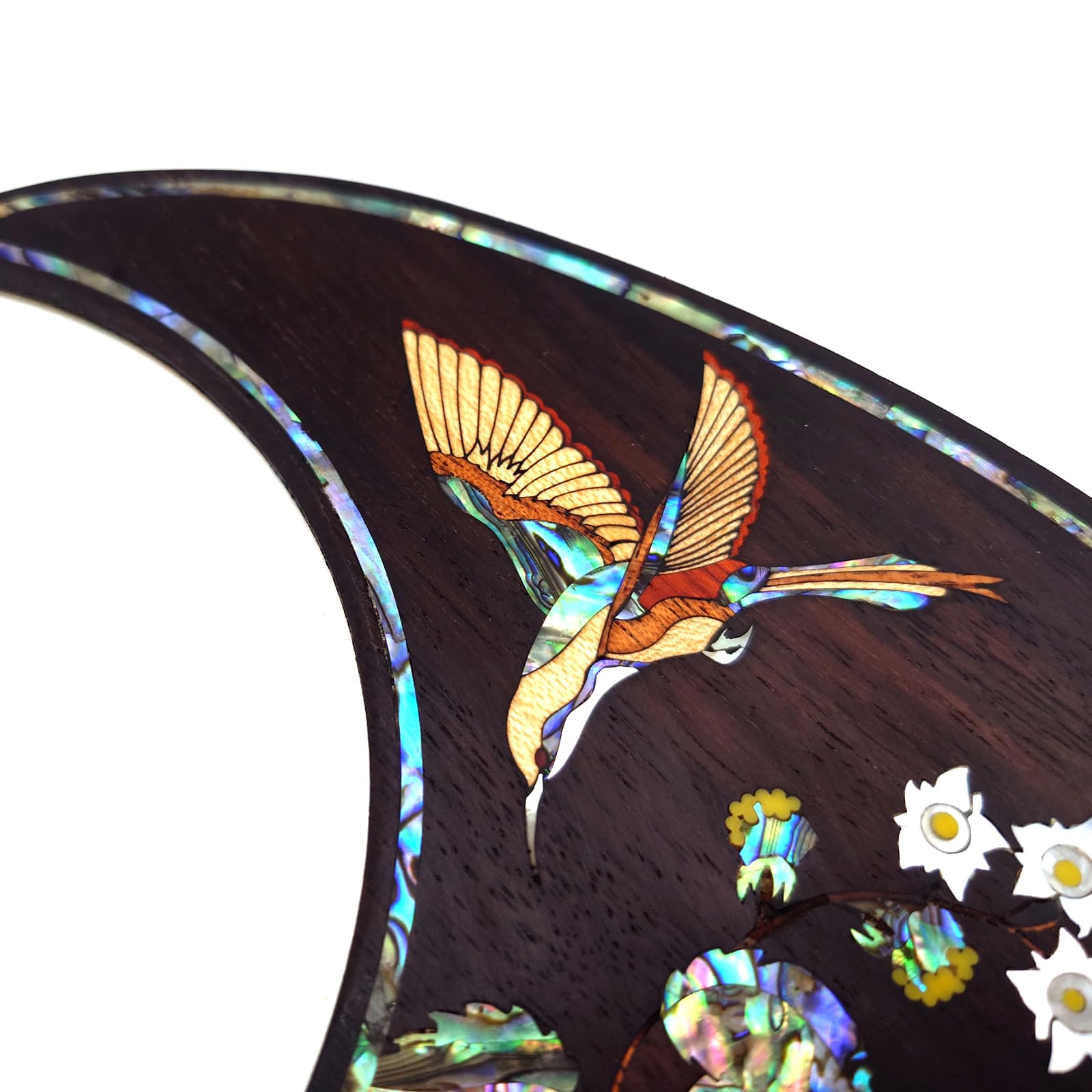 Guitar Pick Guard, Battipenna in abalone in palissandro autoadesivo for Chitarre acustiche folk D-45 Taylor(17)