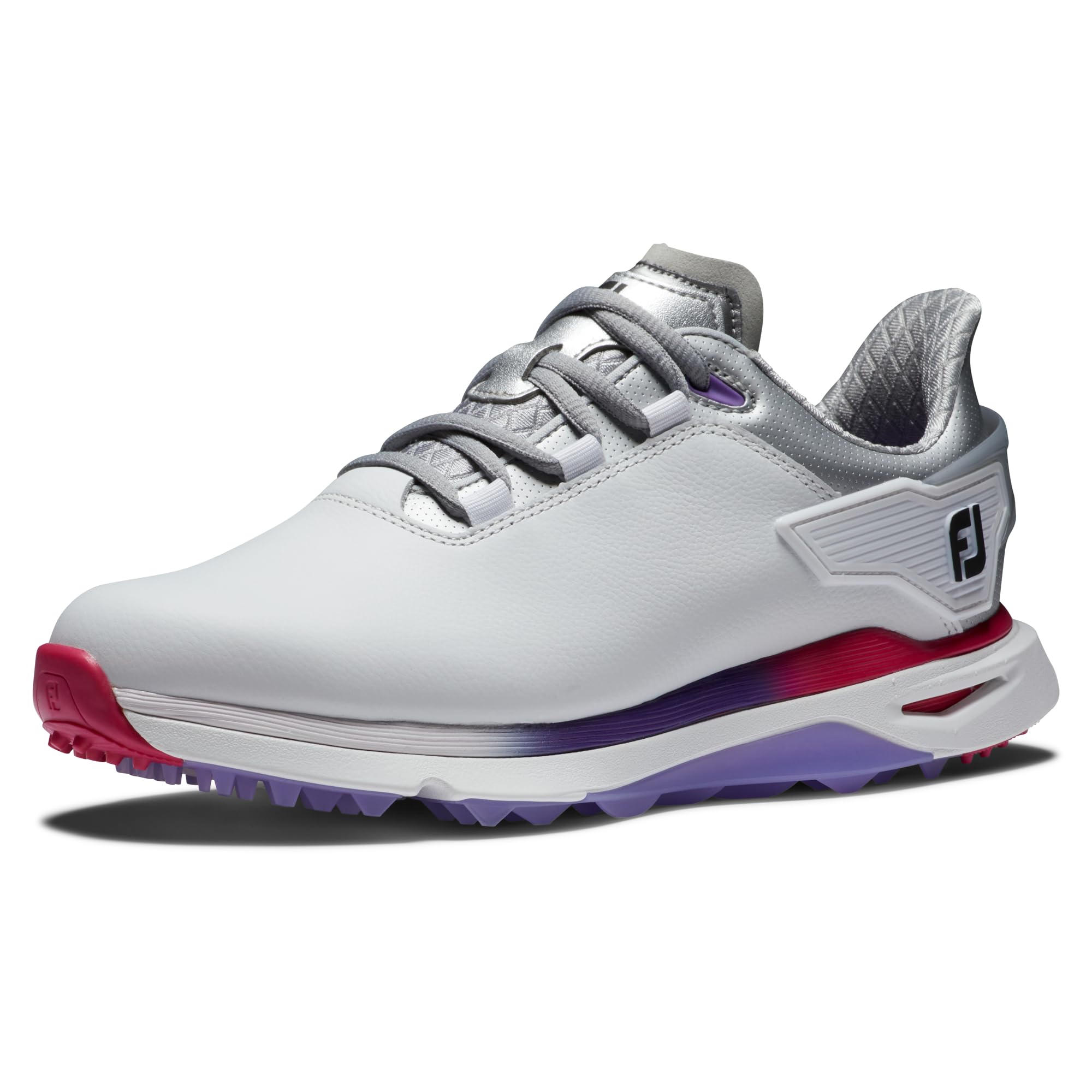 FootJoy Women's Pro/SLX Previous Season Style Golf Shoe, White/Pink/Purple, 9