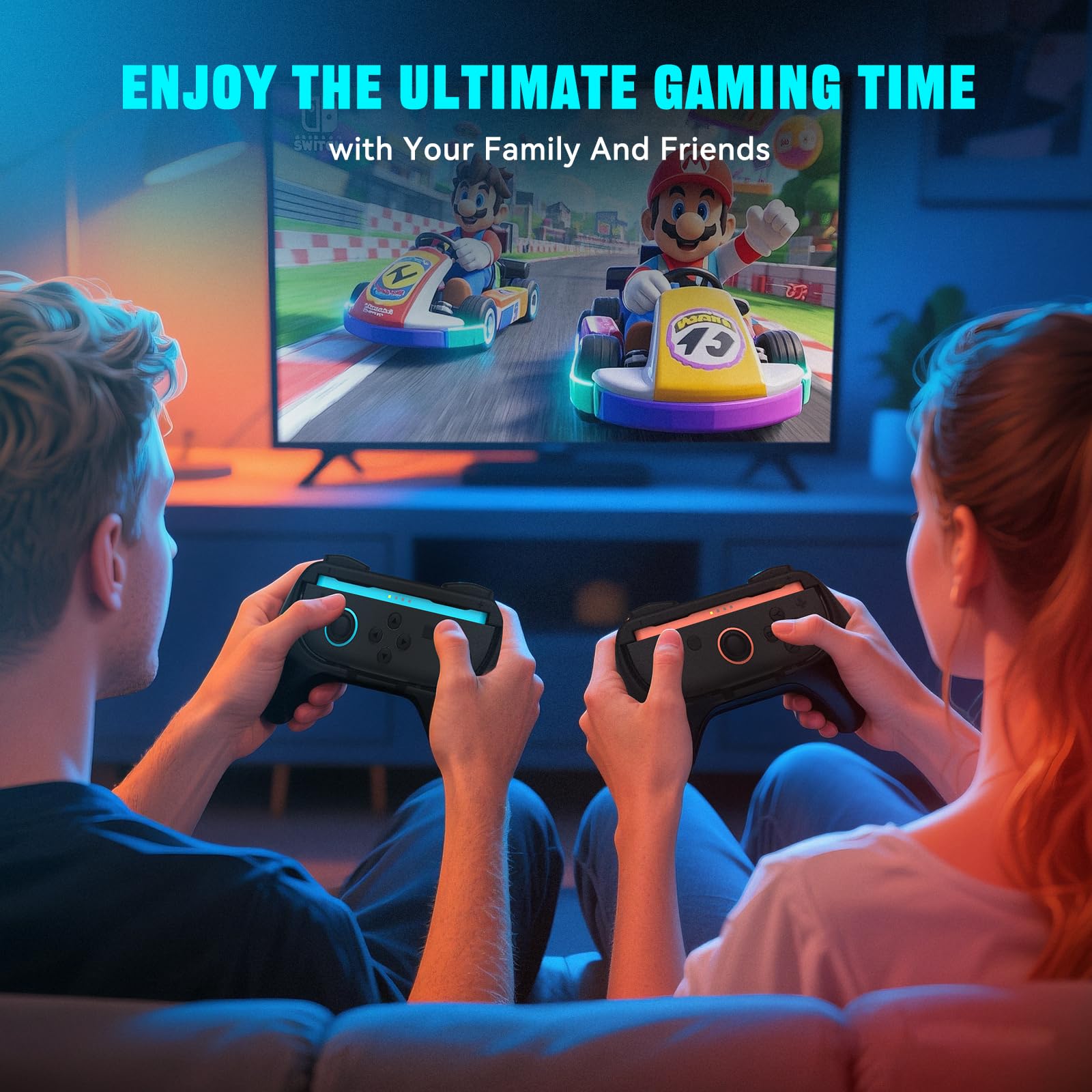 Sioenl Manopole per Nintendo Switch 2 Joy-Con [2 pezzi], kit di maniglie ergonomiche resistenti all'usura antiscivolo per controller NS 2 Joy-Cons Set di custodie per controller Switch 2 Joy Cons