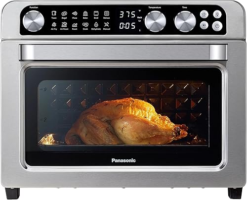 Panasonic FlashXpress - Combo de horno tostador y freidora de aire de tamaño familiar, 11 funciones de cocción, 1800 W sin PFAS, calefacción