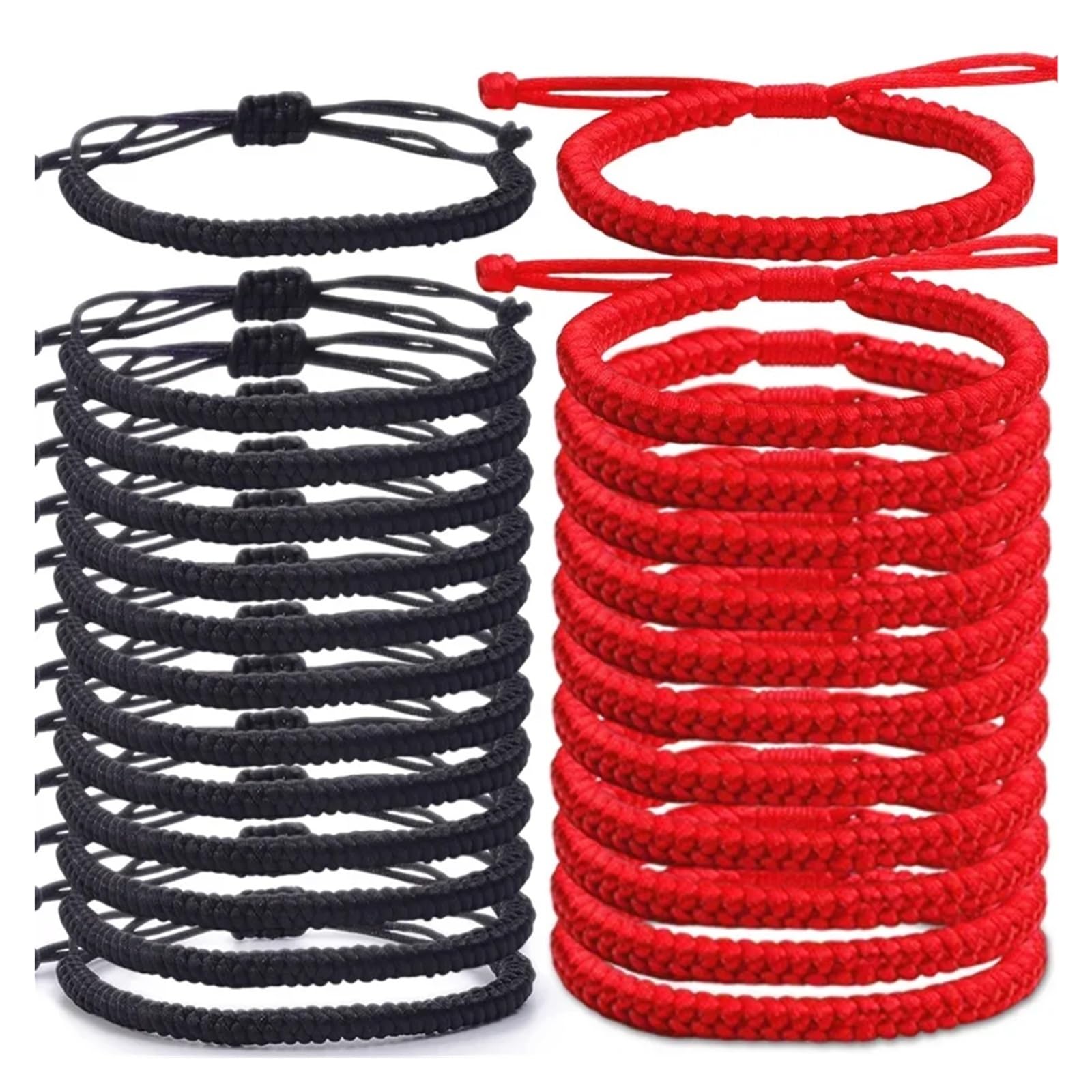 Braccialetti Intrecciati In Corda Bracciale intrecciato in corda nera e rossa da 2-50 pezzi for uomini donne indossati durante l'anno