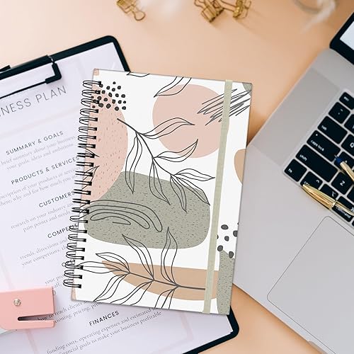 Miniatura 5 de Cuaderno de espiral de tapa dura de 5.5 x 8.3 pulgadas, papel grueso de 80 GSM, 60 hojas, 120 páginas con banda de cierre elástica para niñas,