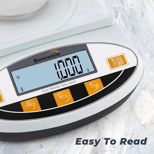 Miniatura 7 de Bonvoisin Balanza analítica de laboratorio de 100 gx0004oz báscula de laboratorio de alta precisión báscula científica electrónica precisa de 1 mg