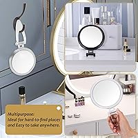 Vista 3 de Magnifying Mirror 20x / 1x Two Sided, Double Sided Magnifying Mirror with Stand, Magnified Hand Mirror for Makeup, Blackhead/Comedone Removal