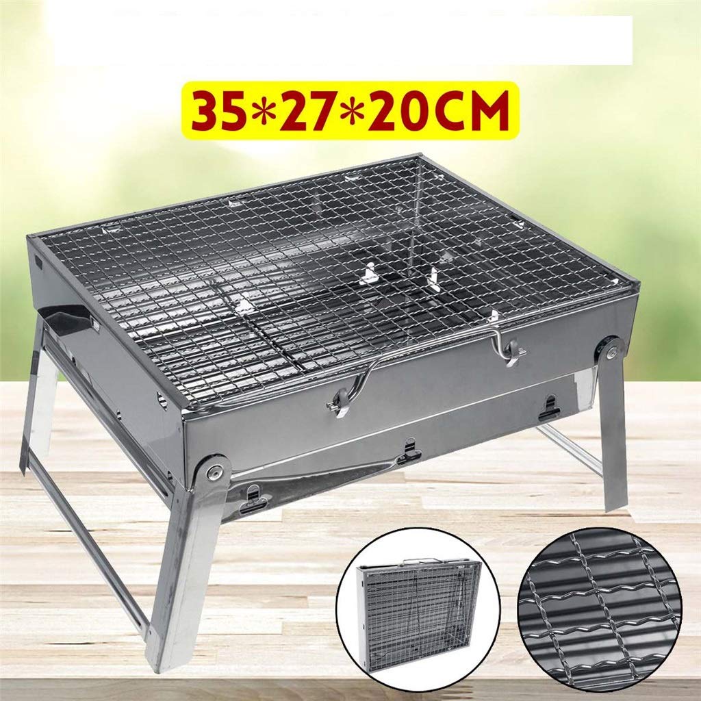 Przenośny grill Chal grill ze stali nierdzewnej na zewnątrz grill składany kuchenka ogniskowa idealna do nics Tailgating i akcesoria do grilla na podwórku i narzędzia
