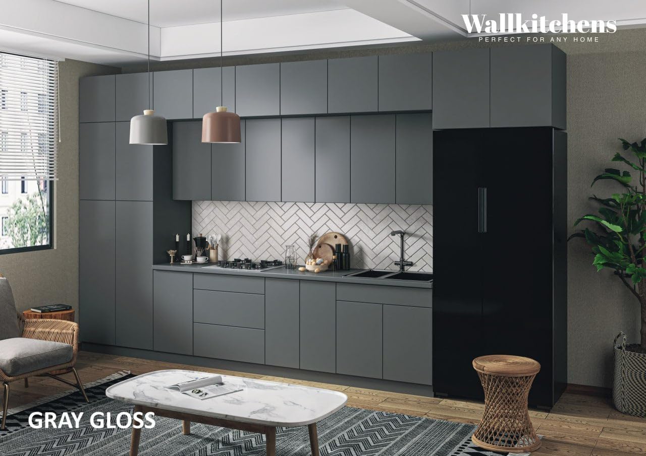 440-MODERN DOOR-29 7/8x5 7/8-GRAY Gloss DLM