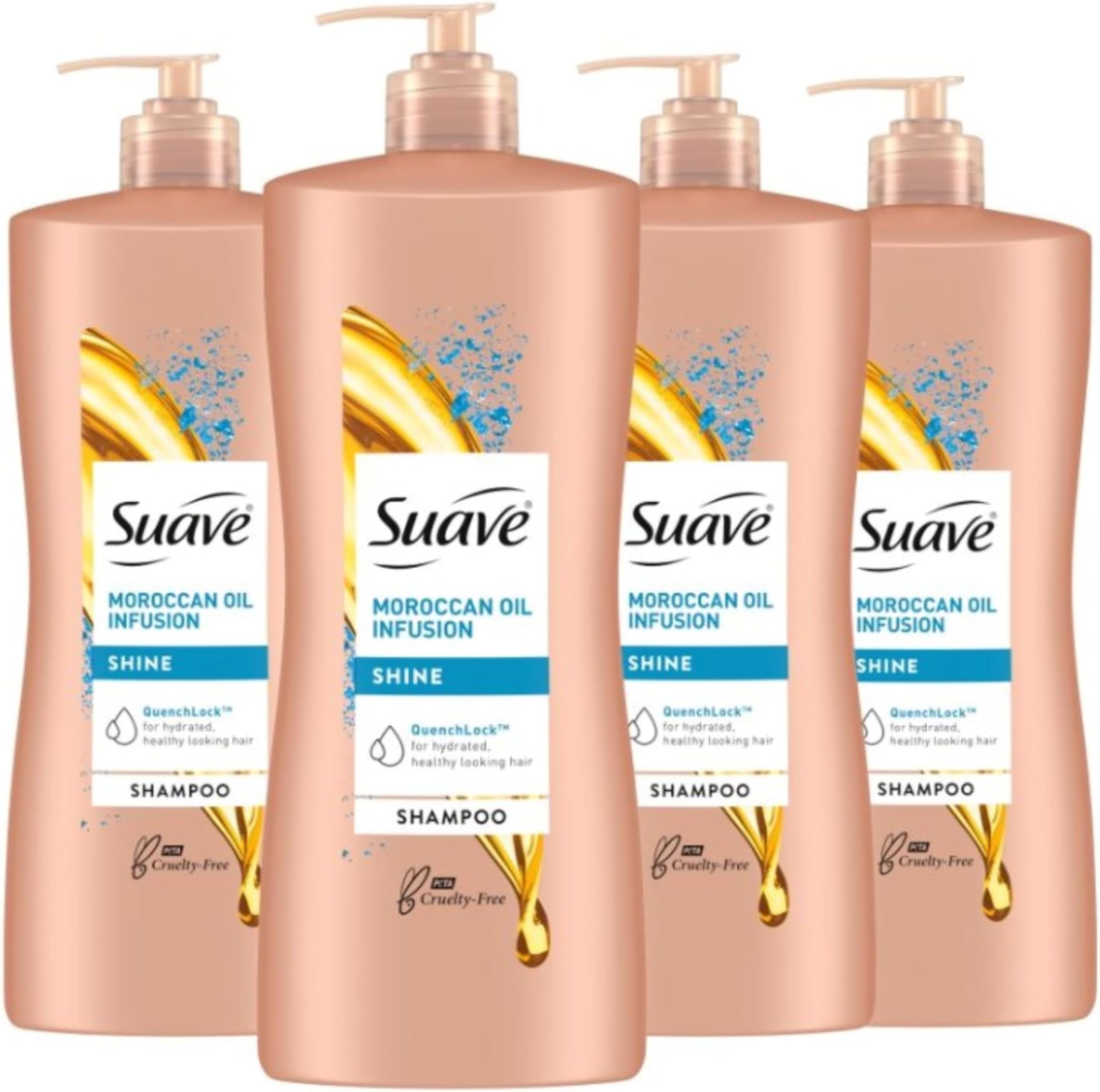 Suave Professionals Shine Shampoo Moroccan Infusion 28 Oz(Pack of 4)