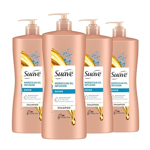 Suave Professionals Shine Champú Marroquí Infusión 28 oz (Paquete de 4)